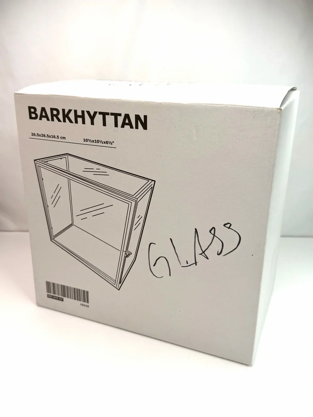 IKEA BARKHYTTAN Glass Metal Display Case Box